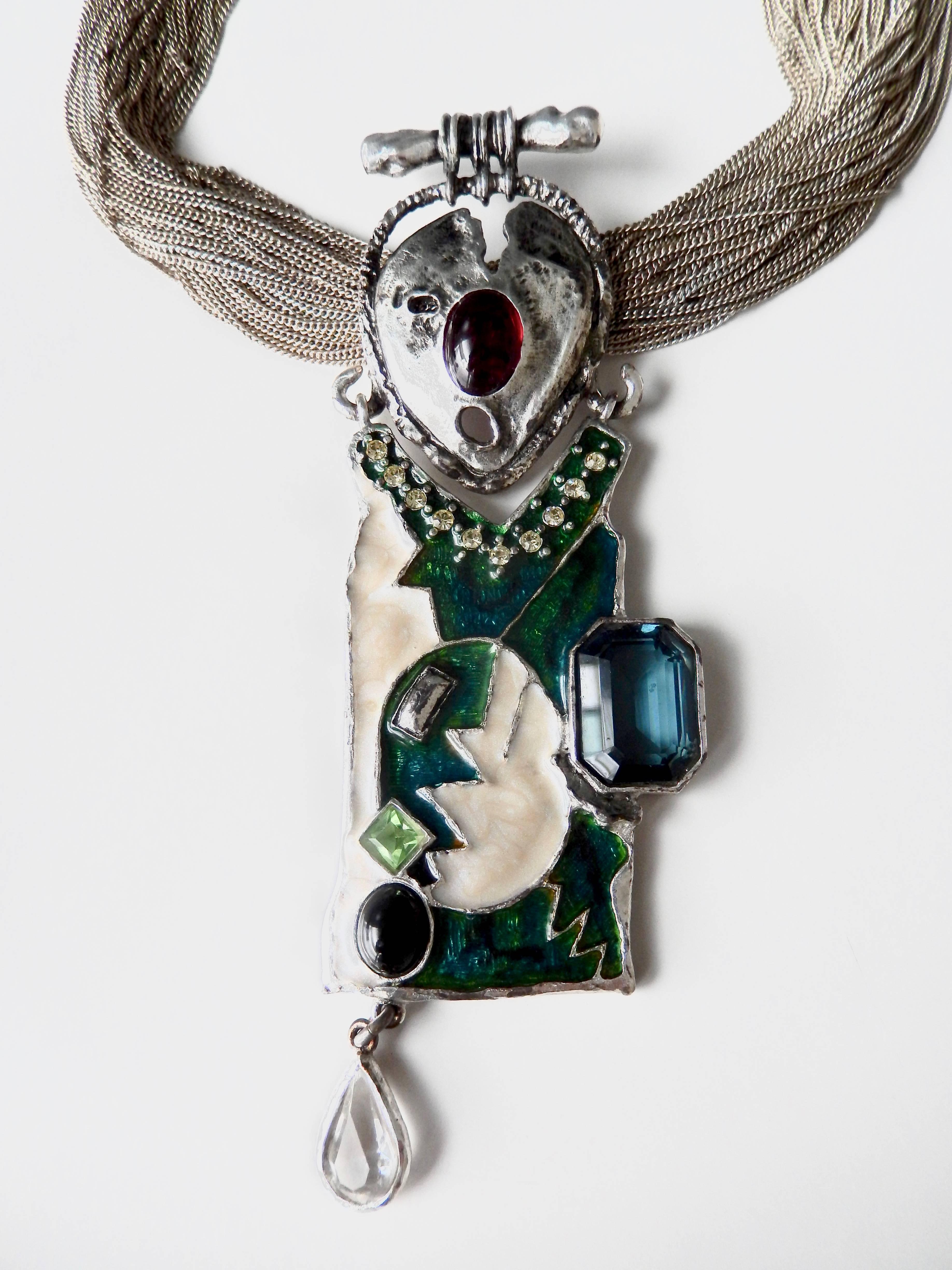 Modernist 1990s Lacroix Modern Tribalist Necklace For Sale