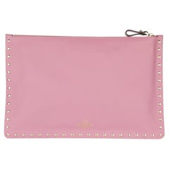 Valentino - Pochette en cuir Rockstud mauve