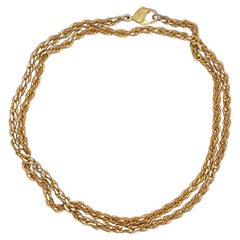 Christian Dior Vintage 1980s Spiral Chain Rope Versatile Long Necklace Bracelet