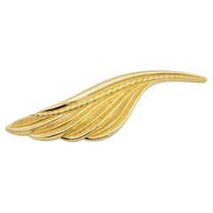 Christian Dior 1980s Vintage Massive Vivid Feather Leaf Chunky Statement Brooch