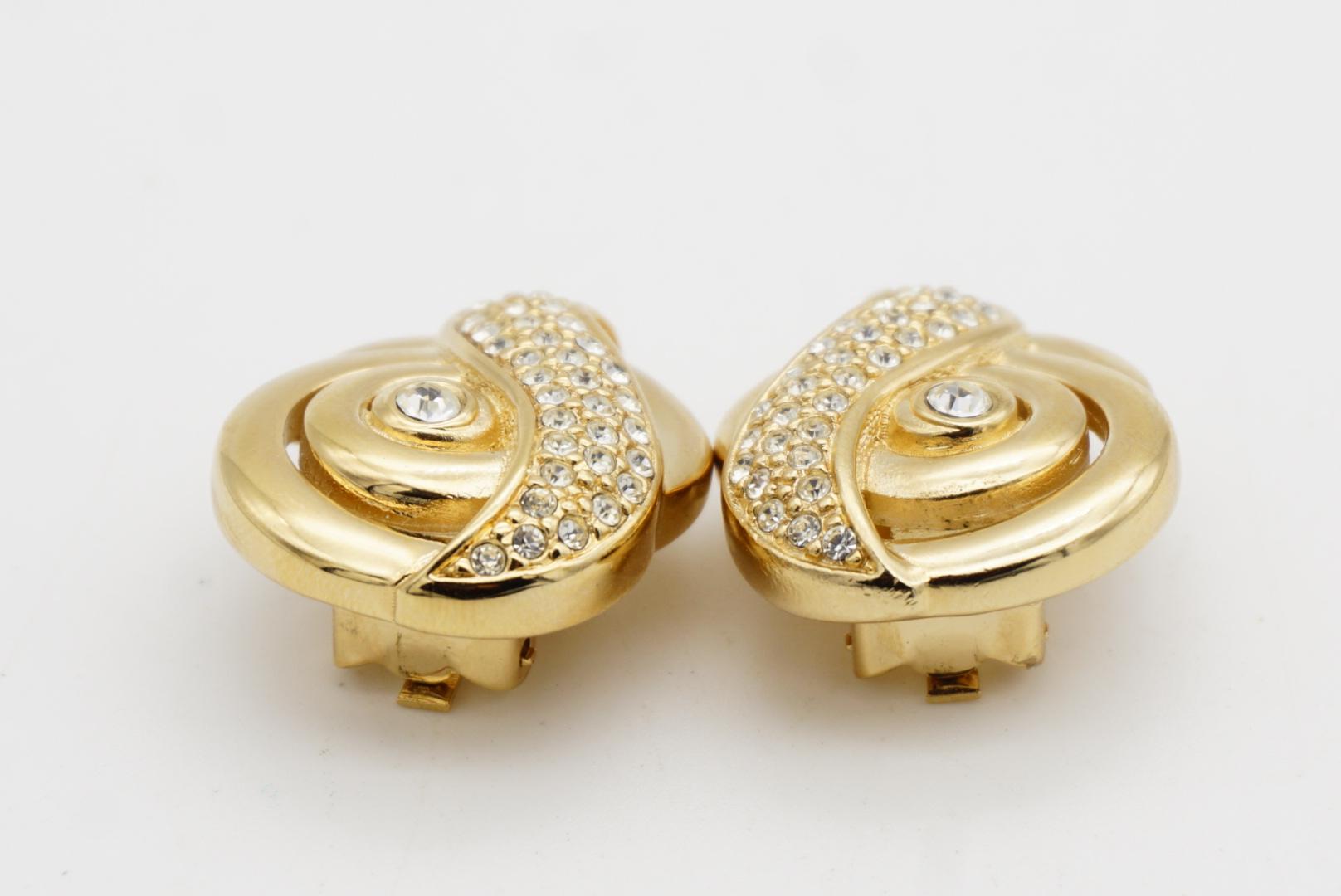 Christian Dior Orecchini a clip con cristalli intrecciati con note musicali d'epoca in vendita 7