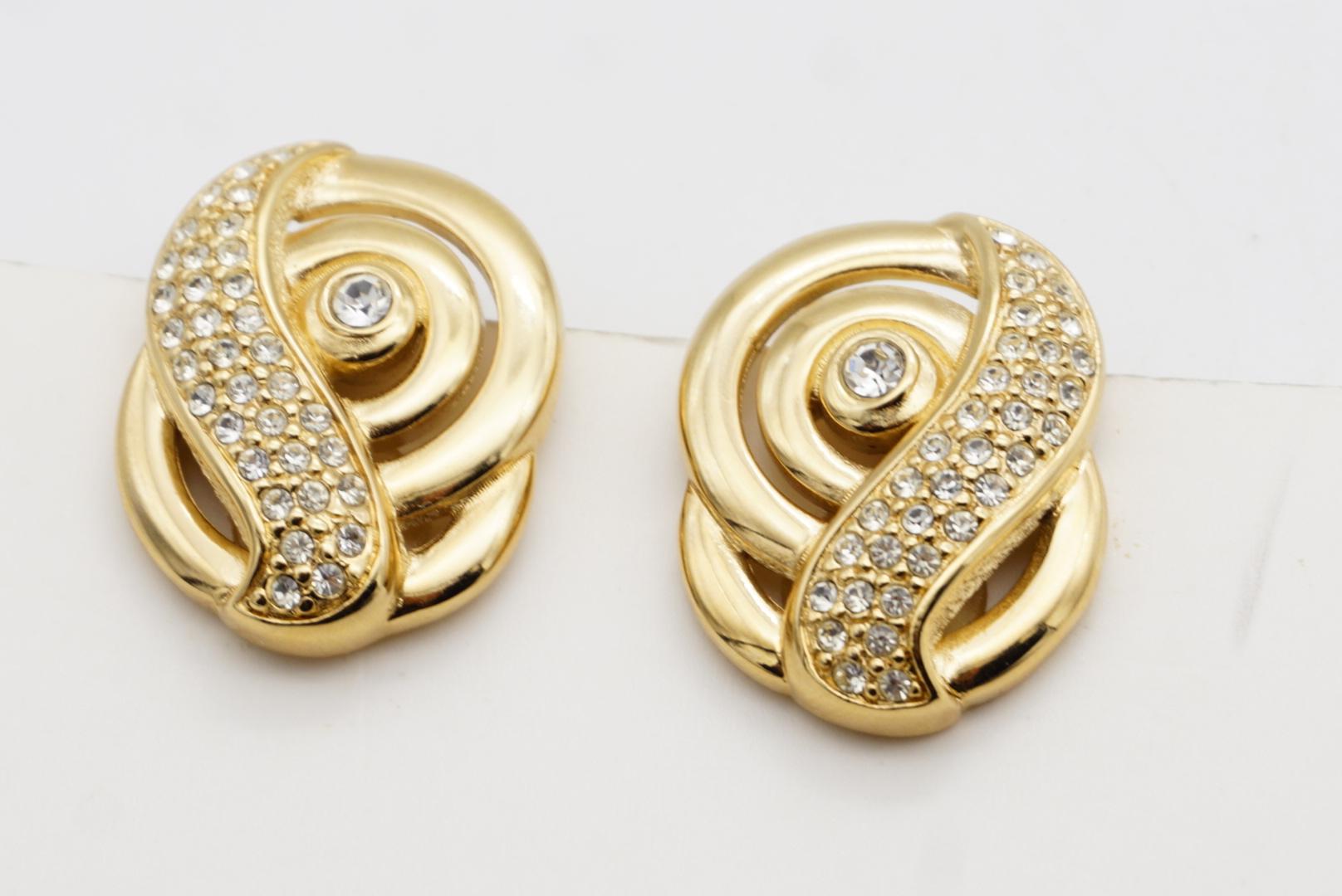 Christian Dior Orecchini a clip con cristalli intrecciati con note musicali d'epoca in vendita 6