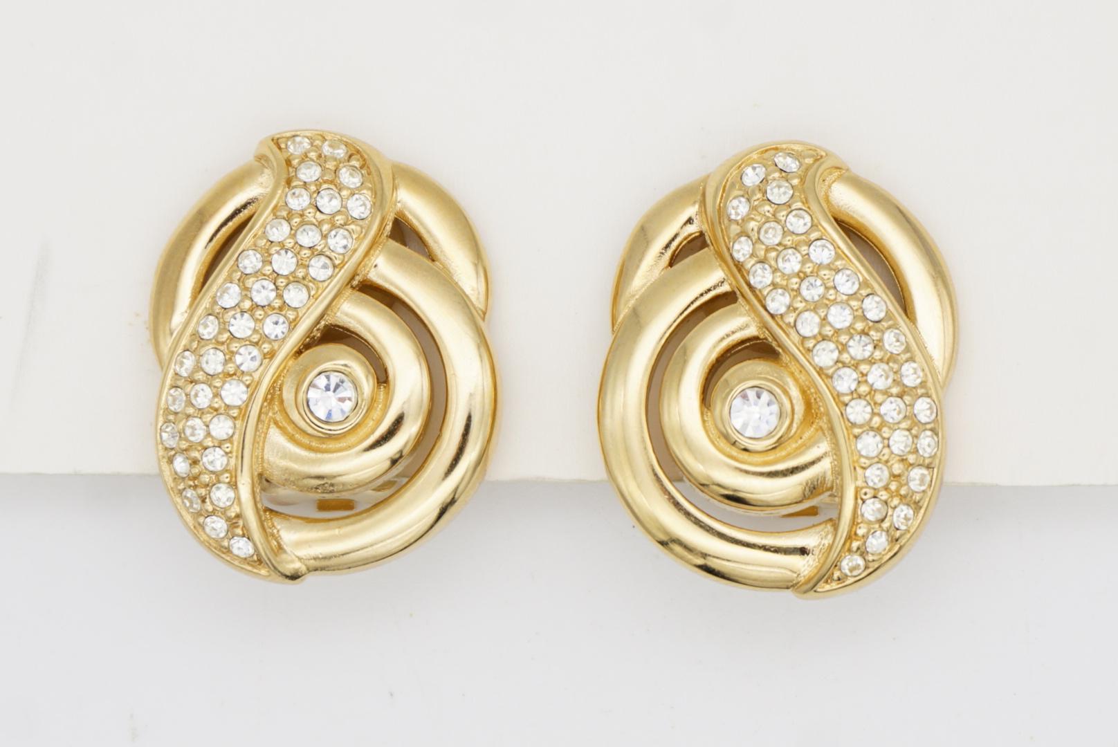 Christian Dior Orecchini a clip con cristalli intrecciati con note musicali d'epoca in vendita 4