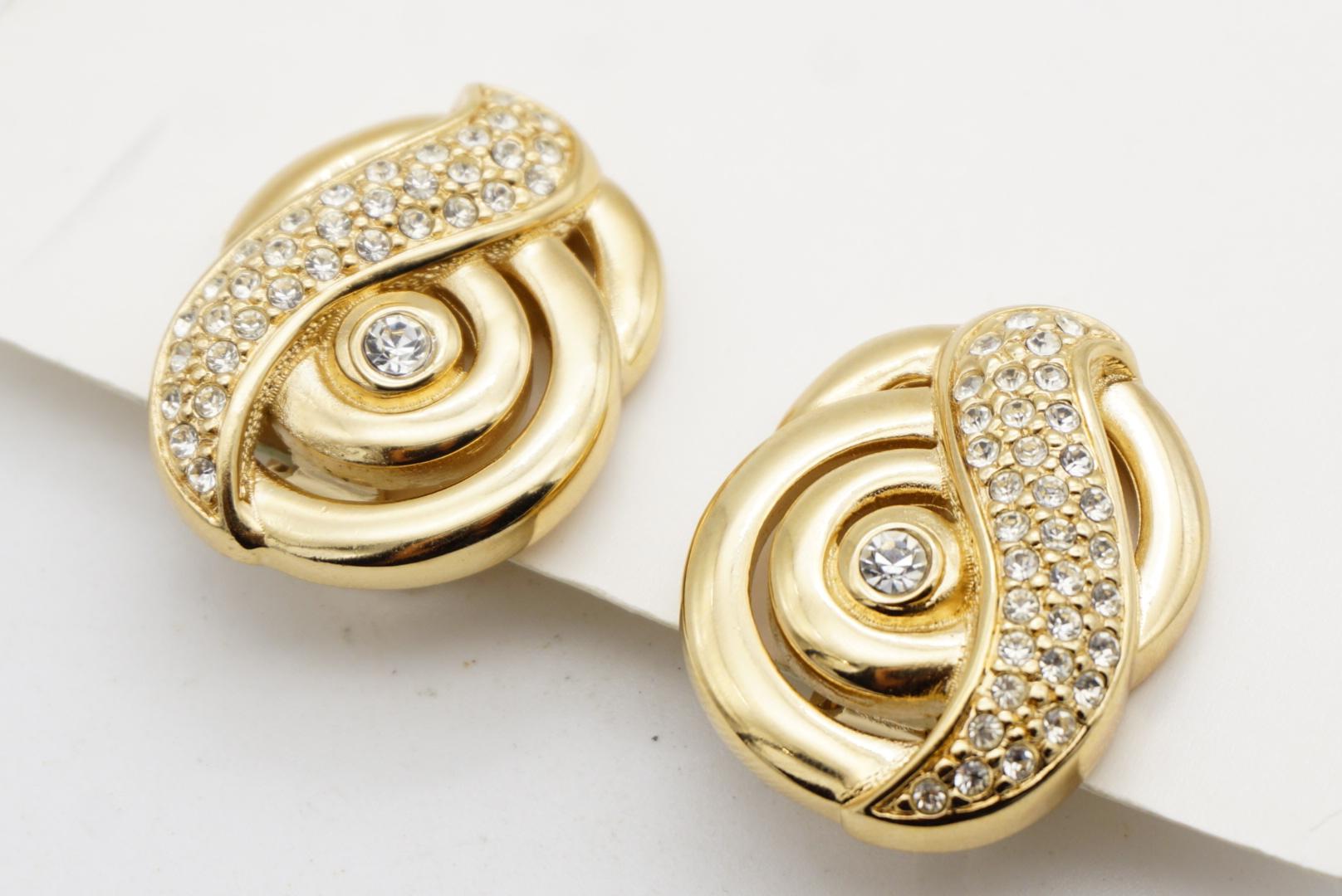Christian Dior Orecchini a clip con cristalli intrecciati con note musicali d'epoca in vendita 5
