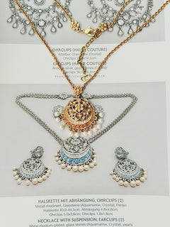 CHRISTIAN DIOR John Galliano Gold Citrine Pearls Crystals Tassel Drop Necklace