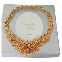 Christian Dior 1966 GROSSE Haute Couture Iconic Gold Capri Breeze Necklace