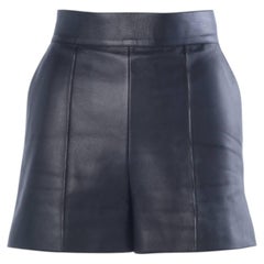 Hermès Black Grained Goatskin Leather Shorts - '20s