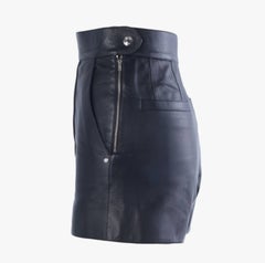 Hermès Black Grained Goatskin Leather Shorts - '20s