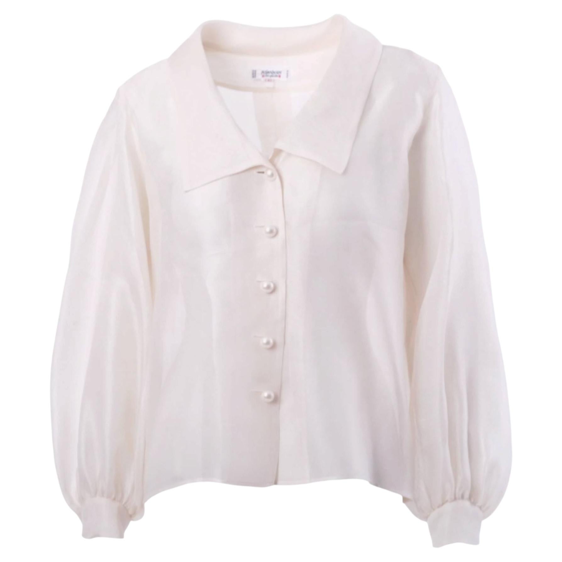 Yves Saint Laurent Rive Gauche Sheer Silk Blouse - '80s
