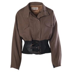 Jean Paul Gaultier Pour Gibo 1980s Corset Belt Jacket - '80s