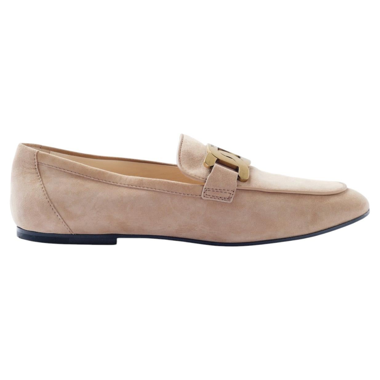 Tod’s Natural Suede Moccasins - '10s For Sale
