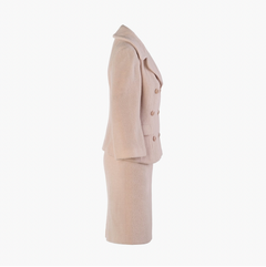 Dolce & Gabbana Blush Pink Alpaca Wool Skirt Suit - '90s