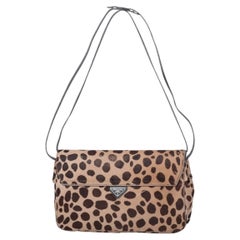 Prada Vintage Leopard Print Pony Hair bag -'00s