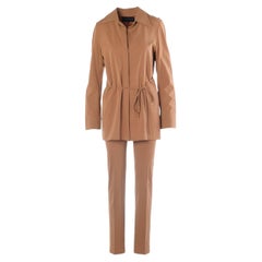 Gucci by Tom Ford Camel Two-Piece Pant & Wrap Blouse Ensemble - '90s