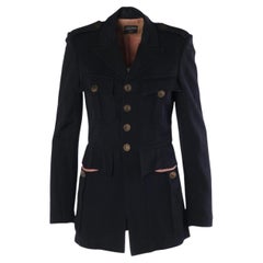 Jean Paul Gaultier Femme Black Military Jacket – '90s