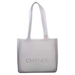 Borsa tote Chanel con logo in gelatina - Anni 2000