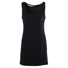 Lawrence Steele Black Bouclé Sleeveless Shift Dress - '90s