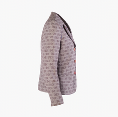 Fendissime by Fendi Pink Brown Logo Jacquard Tailored Blazer - '90s