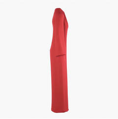 Valentino VLogo Chain-Embellished Red Silk-Crepe Wide-Leg Jumpsuit – ’20s
