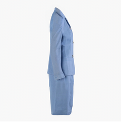 Valentino Night Blue Viscose Skirt Suit - ’90s