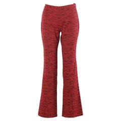 Versace Classic V2 Logo-Jacquard Flared Trousers - '90s