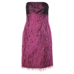Versace Jeans Couture Feather-Effect Strapless Dress - ’00s