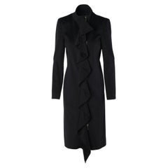 Yves Saint Laurent by Tom Ford Runway Ruffle Wool Coat - '00s