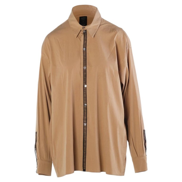 Jean Paul Gaultier Homme Openwork-Trim Oversized Shirt - '90s For