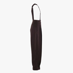 Jean Paul Gaultier Vintage Pinstripe High Waist Suspender Trousers - '90s