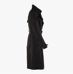 Karen Millen Brown Monogram Jacquard Belted Trench Coat - '00s