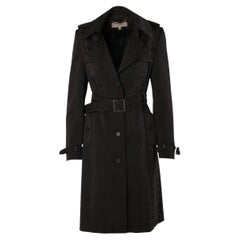 Karen Millen Brown Monogram Jacquard Belted Trench Coat - '00s