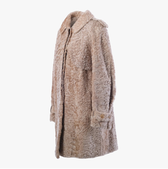 Collection Privée Vintage Beige Astrakhan Shearling Coat -'60s