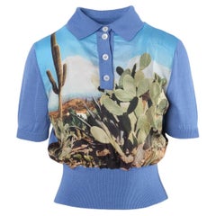 Paul Smith Desert Landscape Silk Blend Knit Polo - '10s