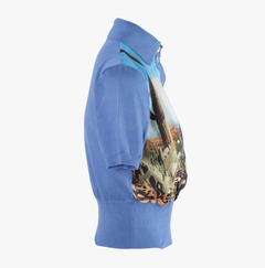 Paul Smith Desert Landscape Silk Blend Knit Polo - '10s