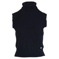 Versace Black Cashmere Turtleneck Vest - '80s