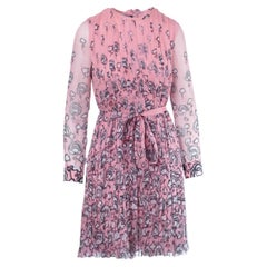Prada Floral Long Sleeve Dress in Pink-'10s