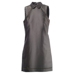 Max Mara Green Sleeveless A-Line Dress with Collar- '10s