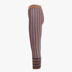 Marni Brown & Charcoal Striped Cotton Knit Trousers - '00s