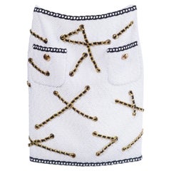 Moschino Resort White Gold Chain Skirt - '10s