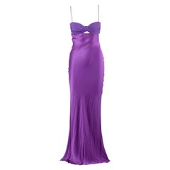 Alessandra Rich Purple Women's Long Dress - '10s