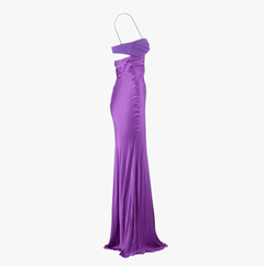 Alessandra Rich Purple Women's Long Dress - '10s