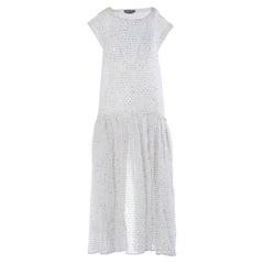 Robe longue à taille basse en mélange de soie texturée Rochas - années 2010