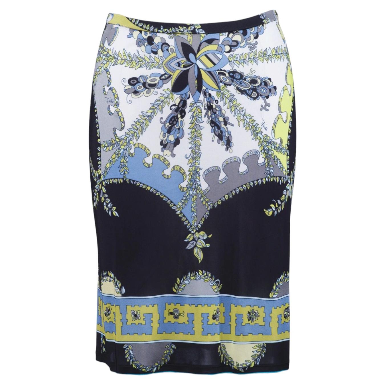 Falda de cintura media multicolor de Emilio Pucci - Años 2000