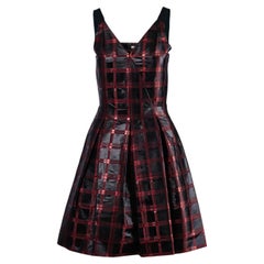 Miu Miu Red and Black Tartan Dress - '10s