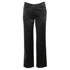 Prada Sport Black Technical Satin Straight-Leg Trousers - '00s
