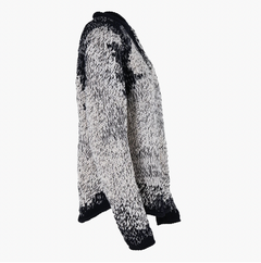 Brunello Cucinelli black & white sequin knit sweater - '10s