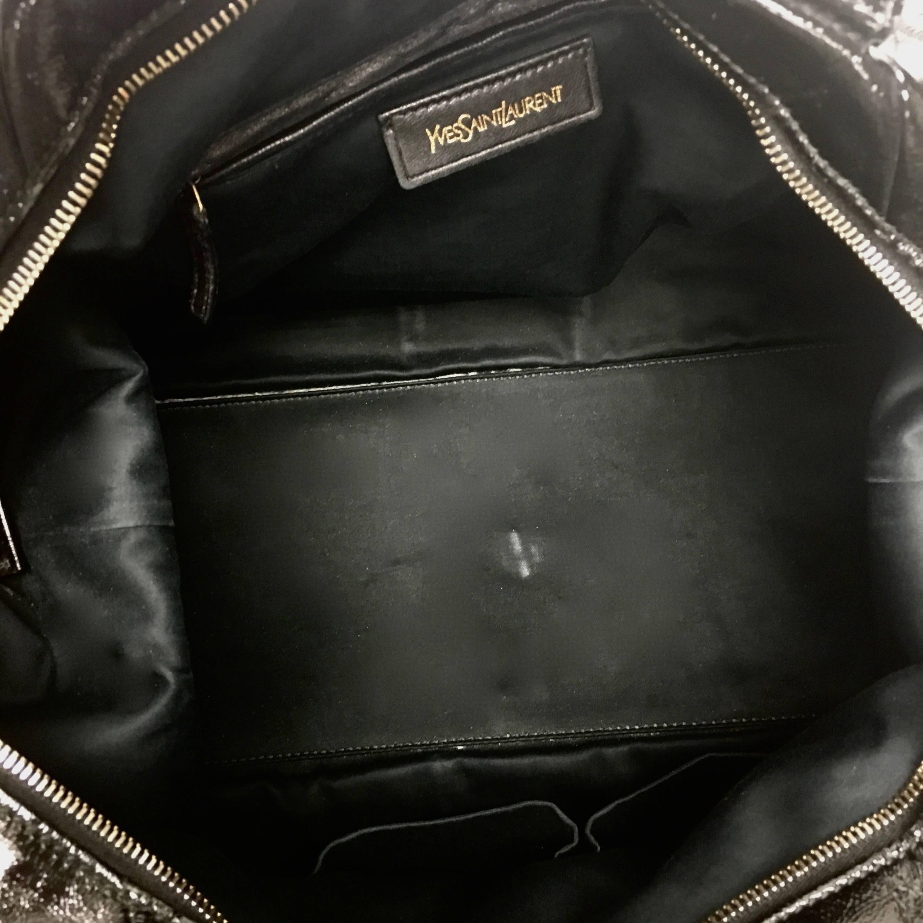 Yves Saint Laurent Easy Y Patent Medium Black Satchel 1