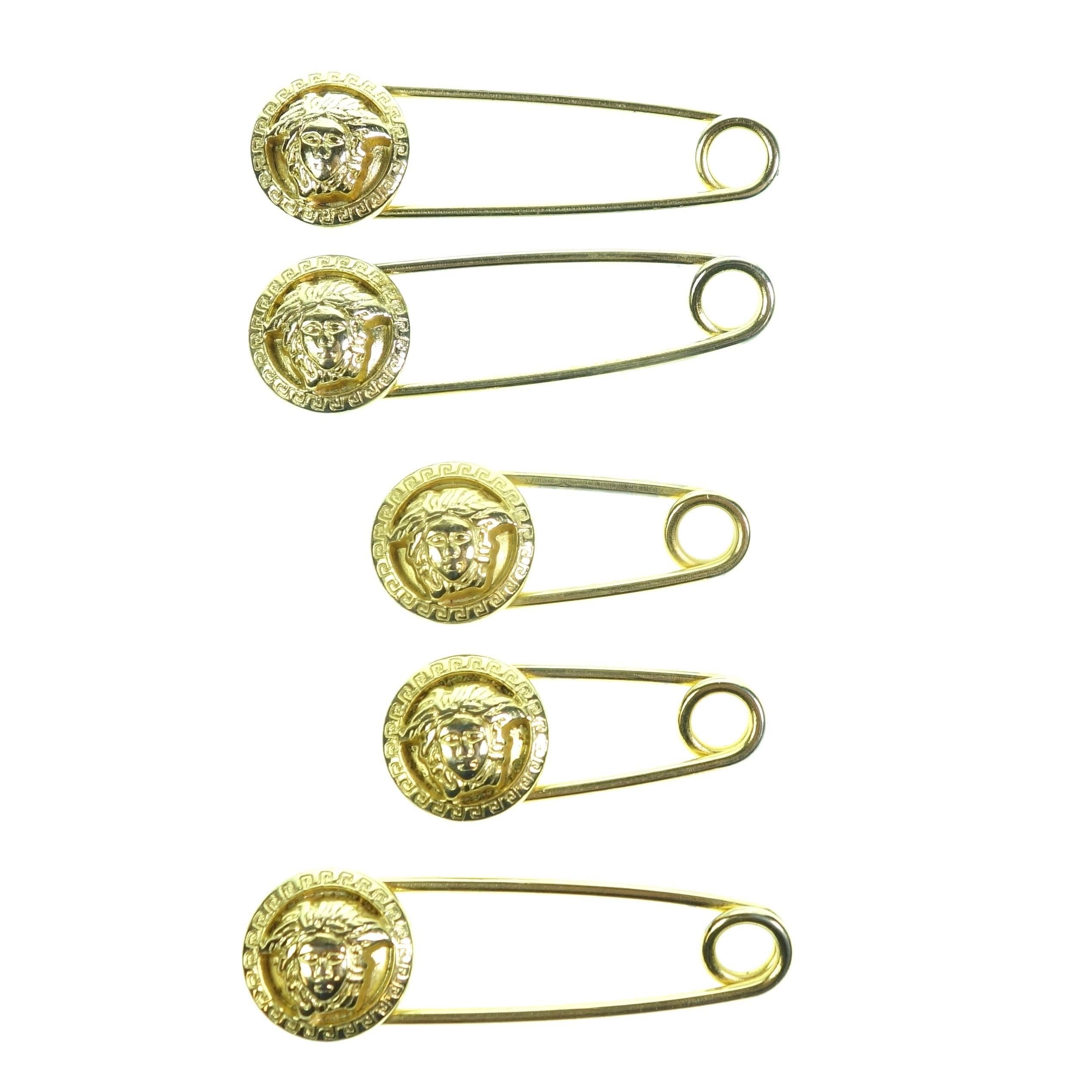 Versace Gold Medusa Tie Pin in Metallic for Men