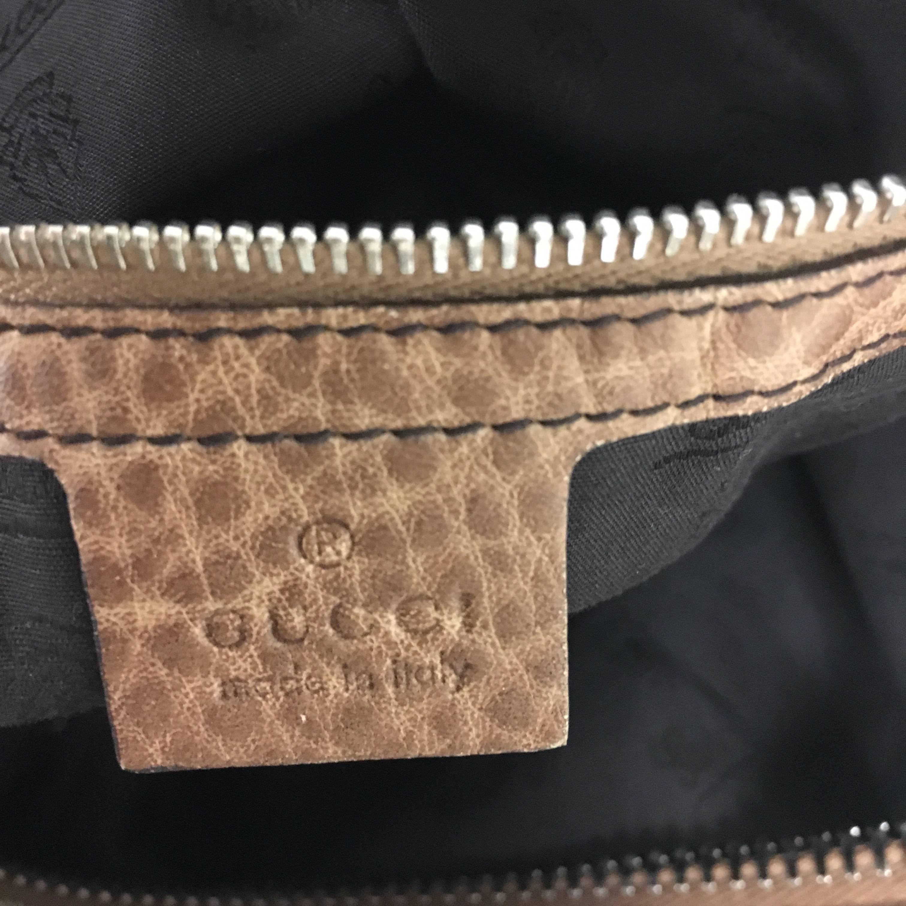 Gucci Beige GG Monogram Canvas Bamboo Bar Large Travel Tote 3