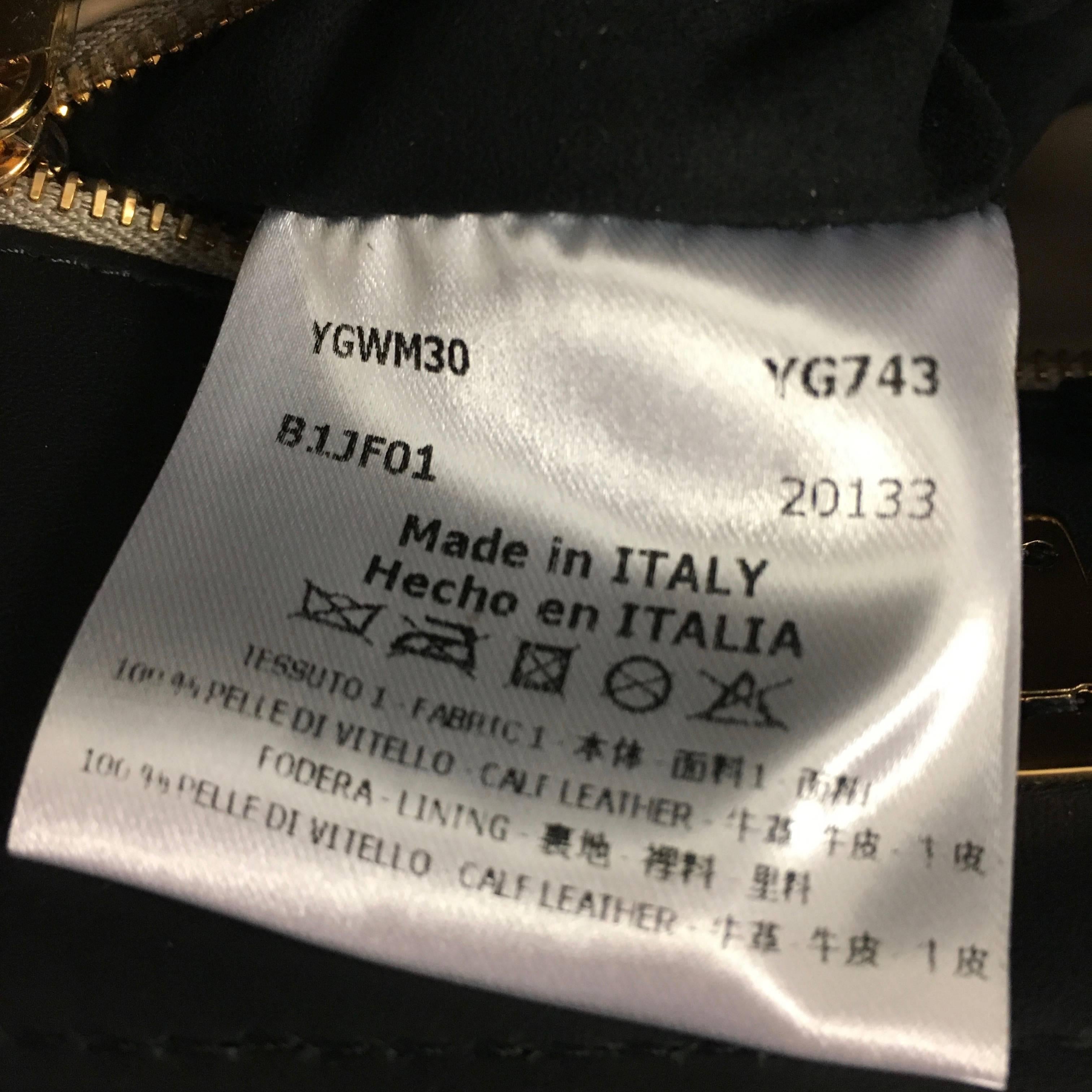 GIORGIO ARMANI  Black Leather Trapeze Tote Large Bag 2